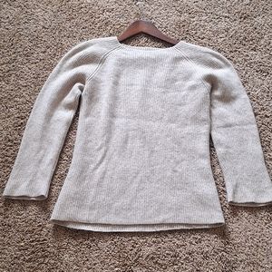 Vince Silk Cashmere 3/4 Sleeve Crew Neck Sweater